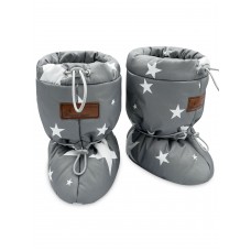 Пинетки на флисе "Star Mix" Grey
